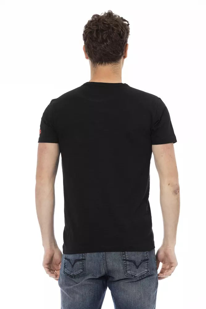 Trussardi Action Black Cotton Men T-Shirt by Trussardi Action