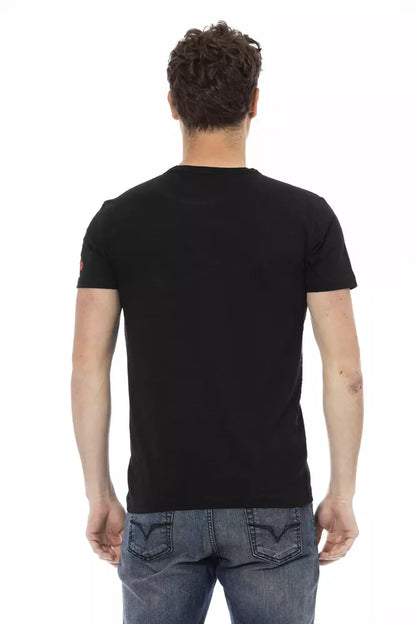 Trussardi Action Black Cotton Men T-Shirt by Trussardi Action