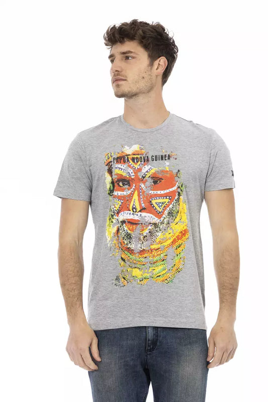 T-shirt Trussardi Action en coton gris pour homme