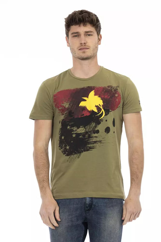 T-shirt Trussardi Action en coton vert pour homme