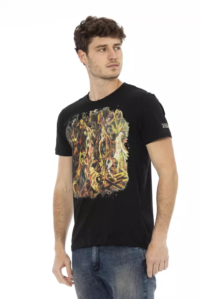 T-shirt Trussardi Action en coton noir pour homme