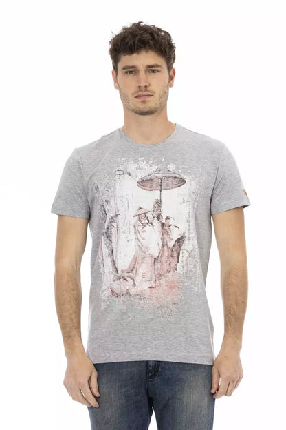 T-shirt Trussardi Action en coton gris pour homme