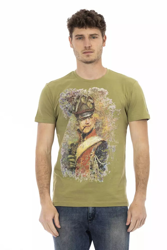 T-shirt Trussardi Action en coton vert pour homme