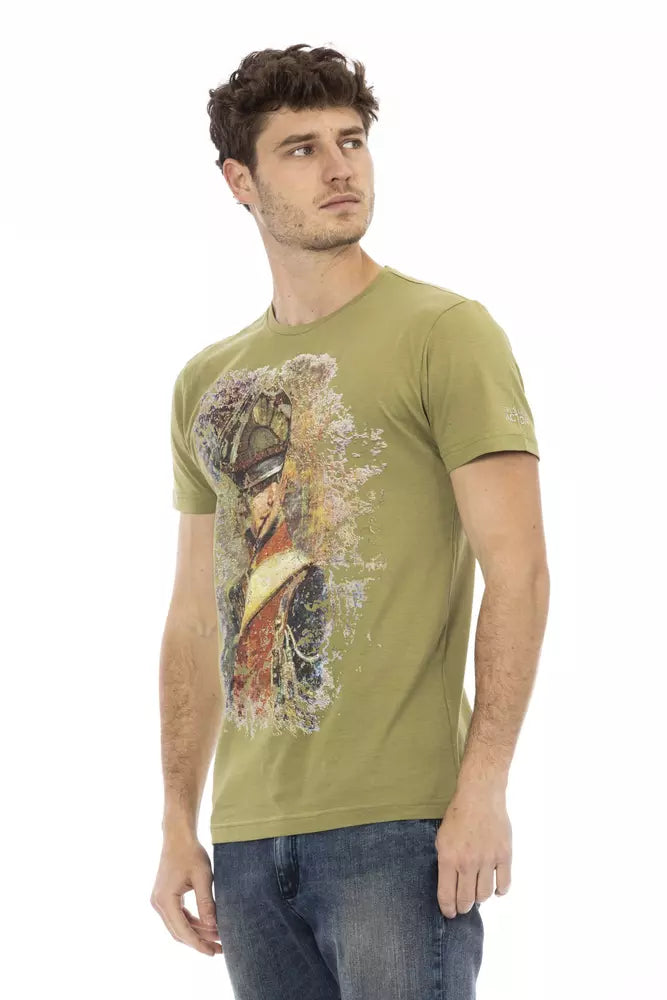 T-shirt Trussardi Action en coton vert pour homme