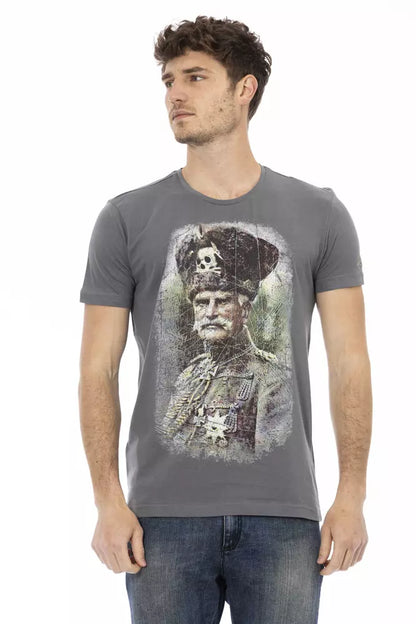 T-shirt Trussardi Action en coton gris pour homme