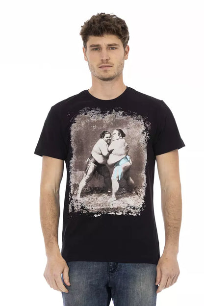 Trussardi Action Black Cotton Men T-Shirt by Trussardi Action