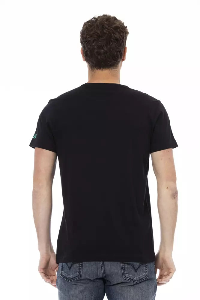 Trussardi Action Black Cotton Men T-Shirt by Trussardi Action