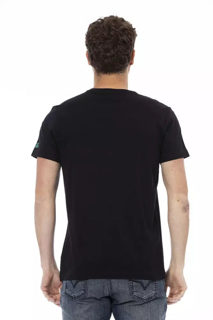 Trussardi Action Black Cotton Men T-Shirt by Trussardi Action