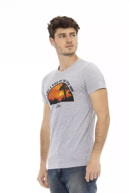 T-shirt Trussardi Action en coton gris pour homme