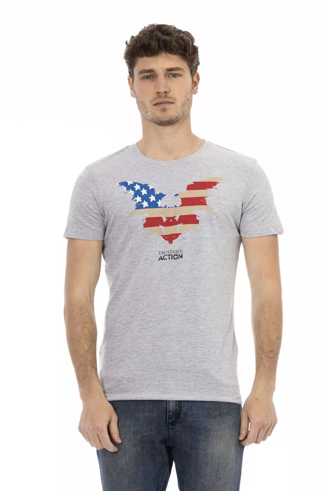 T-shirt Trussardi Action en coton gris pour homme
