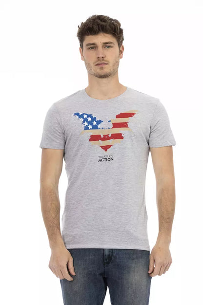 T-shirt Trussardi Action en coton gris pour homme
