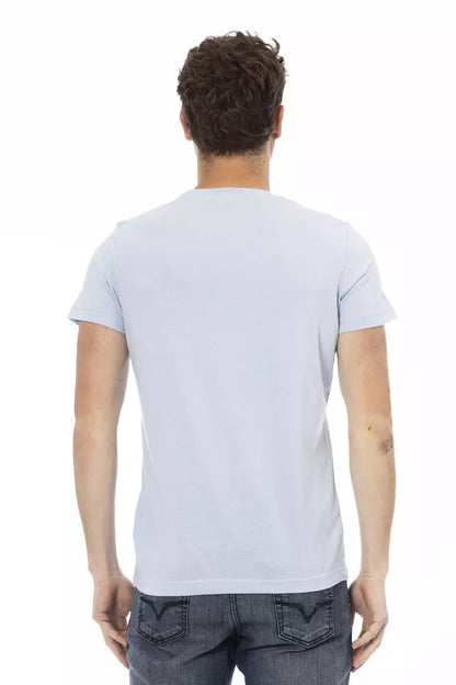 T-shirt Trussardi Action en coton bleu clair pour homme