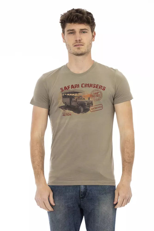 T-shirt Trussardi Action en coton vert pour homme