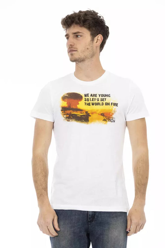 T-shirt Trussardi Action en coton blanc pour homme