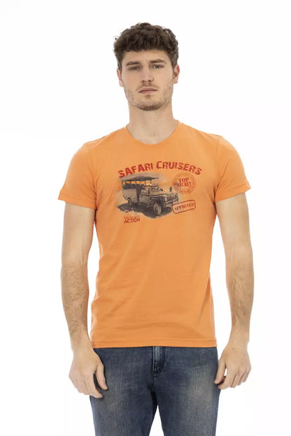 T-shirt Trussardi Action en coton orange pour homme