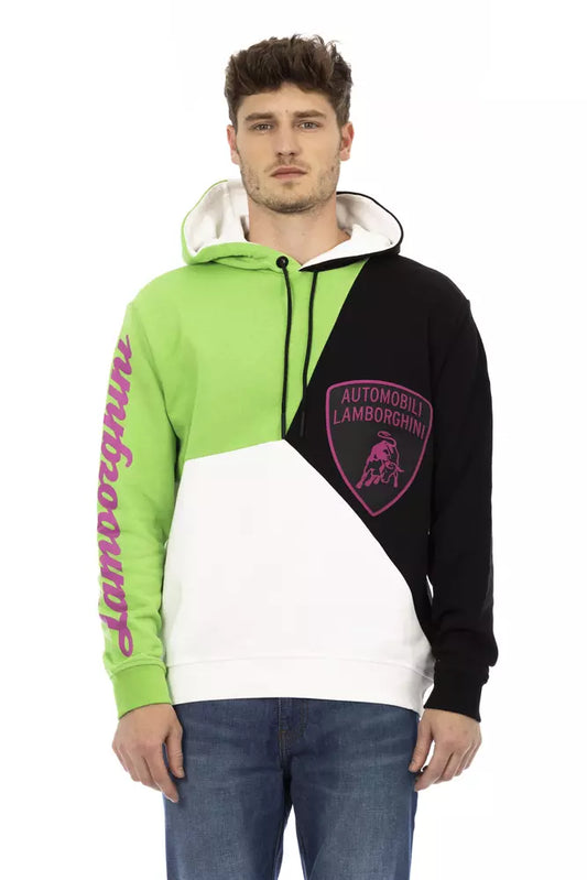 Automobili Lamborghini White Cotton Men's Hoodie by Automobili Lamborghini