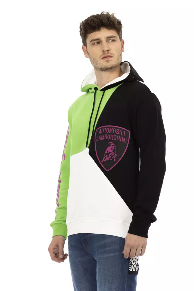 Automobili Lamborghini White Cotton Men's Hoodie by Automobili Lamborghini