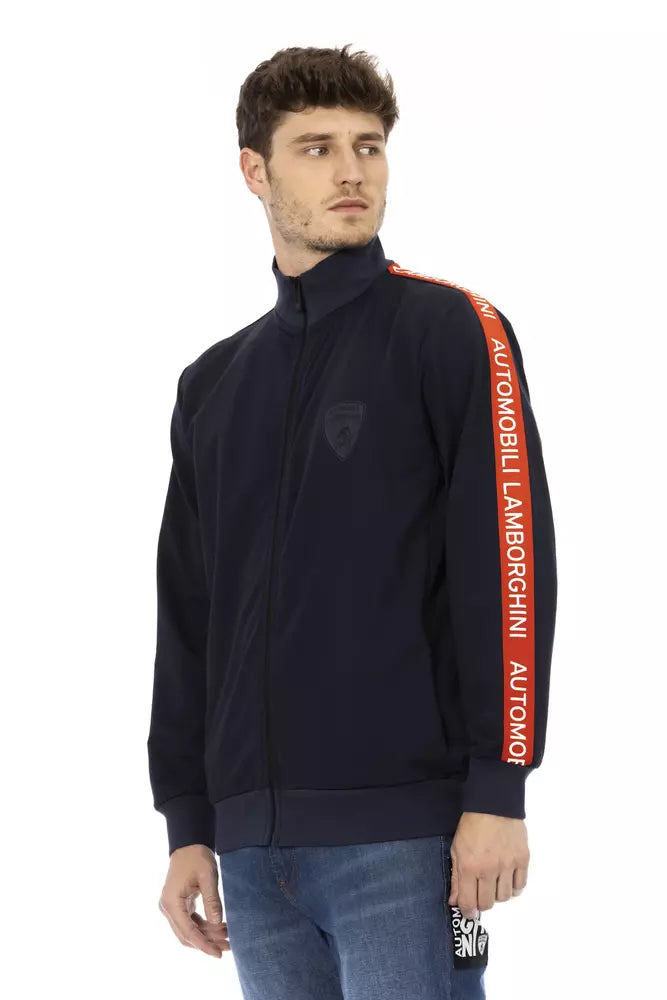 Automobili Lamborghini Blue Polyester Men Sweatshirt by Automobili Lamborghini
