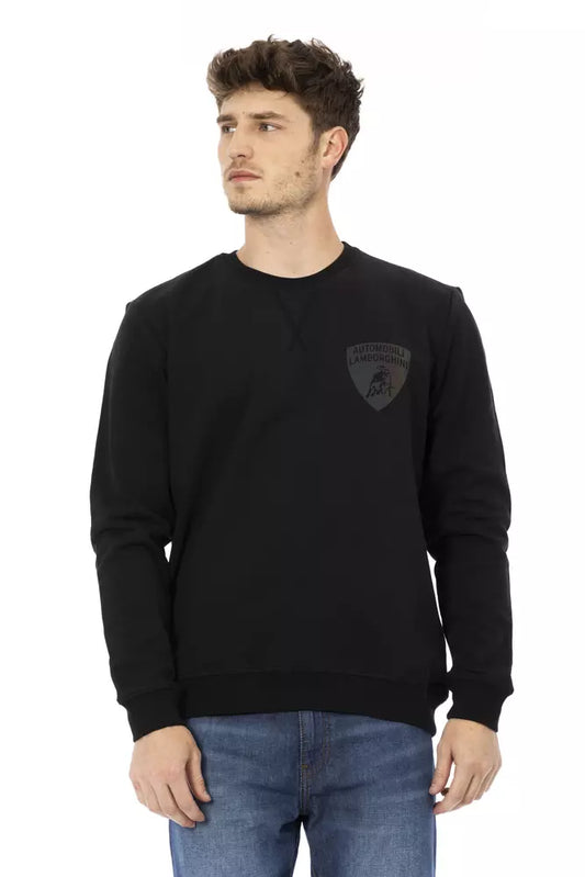 Automobili Lamborghini Black Cotton Men's Sweater by Automobili Lamborghini