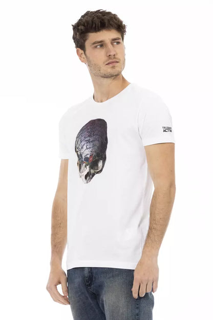 T-shirt Trussardi Action en coton blanc pour homme