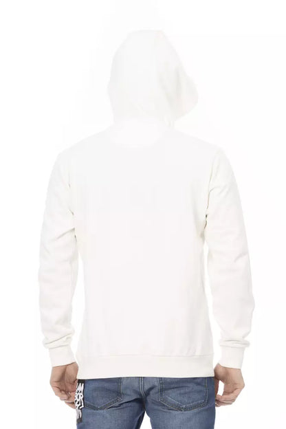 Automobili Lamborghini White Cotton Men Sweater with Pockets by Automobili Lamborghini