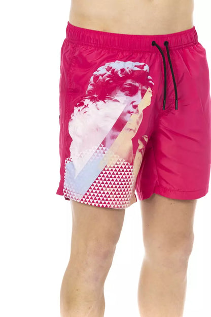 Short de bain Bikkembergs Fuchsia en polyester pour homme