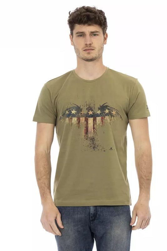 T-shirt Trussardi Action en coton vert pour homme