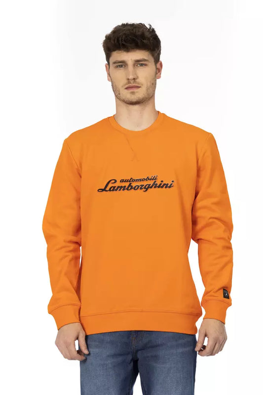 Automobili Lamborghini Orange Cotton Men Sweater by Automobili Lamborghini