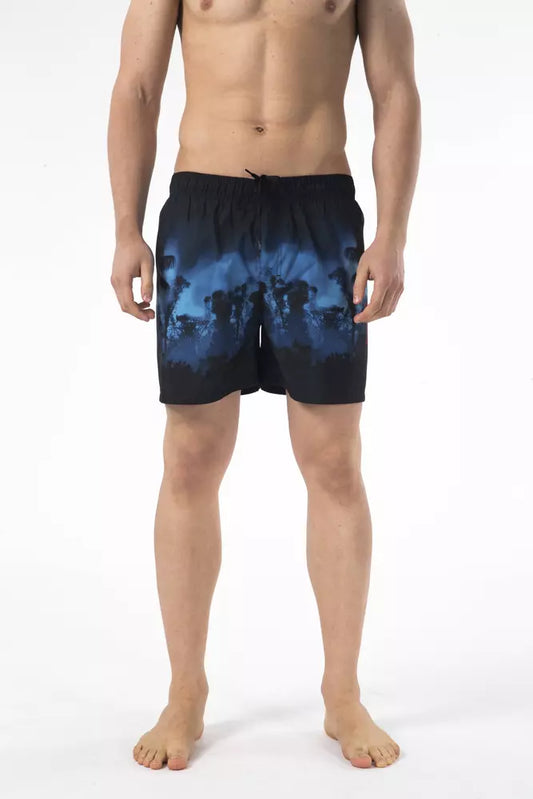 Short de bain noir en polyester Just Cavalli pour homme