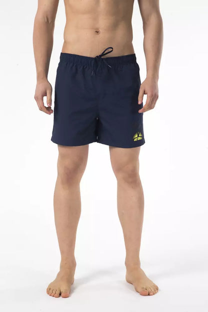 Short de bain en nylon bleu Just Cavalli pour homme