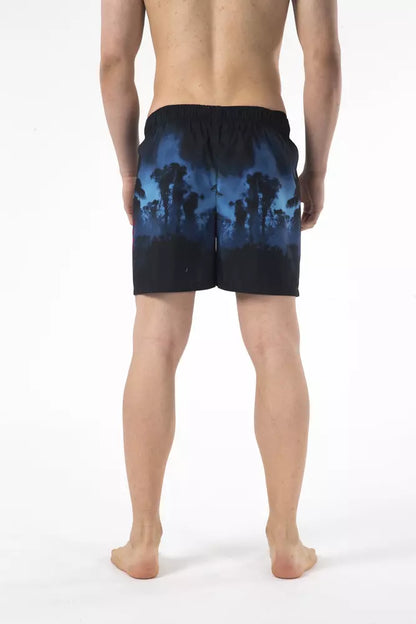 Short de bain noir en polyester Just Cavalli pour homme