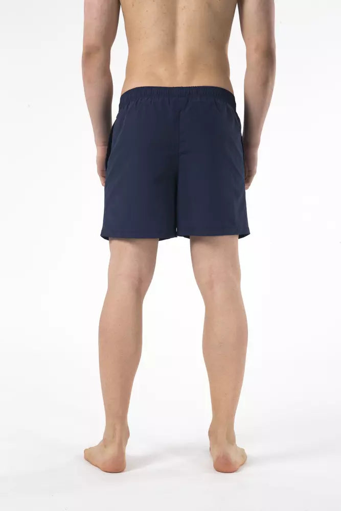 Short de bain en nylon bleu Just Cavalli pour homme