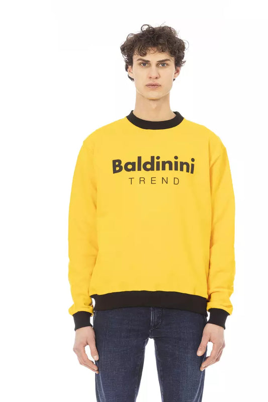 Baldinini Trend Yellow Cotton Men Sweater by Baldinini Trend
