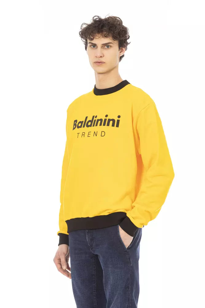 Baldinini Trend Yellow Cotton Men Sweater by Baldinini Trend