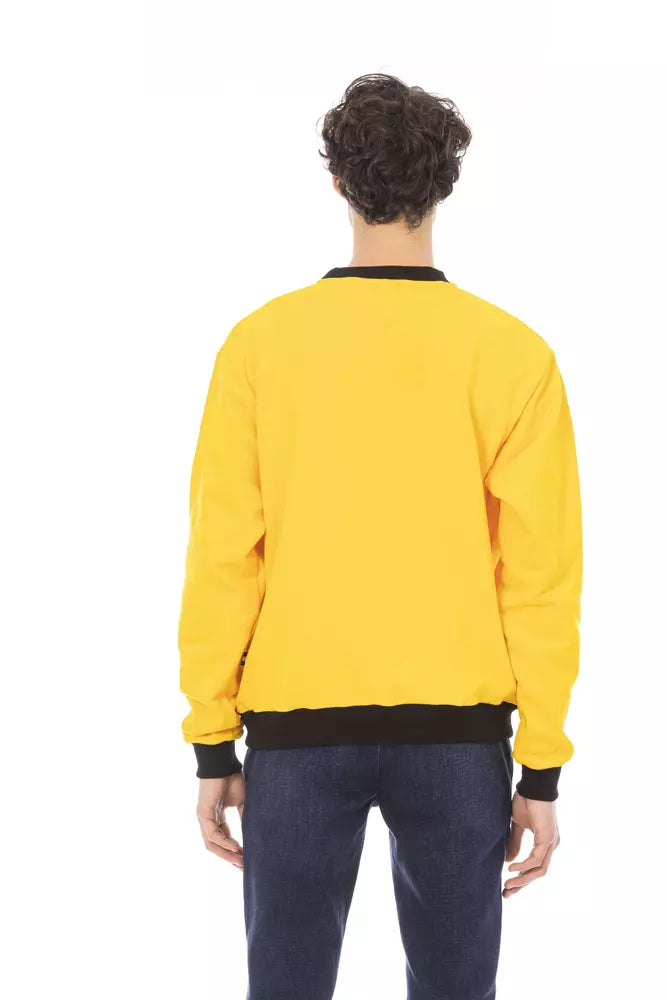 Baldinini Trend Yellow Cotton Men Sweater by Baldinini Trend