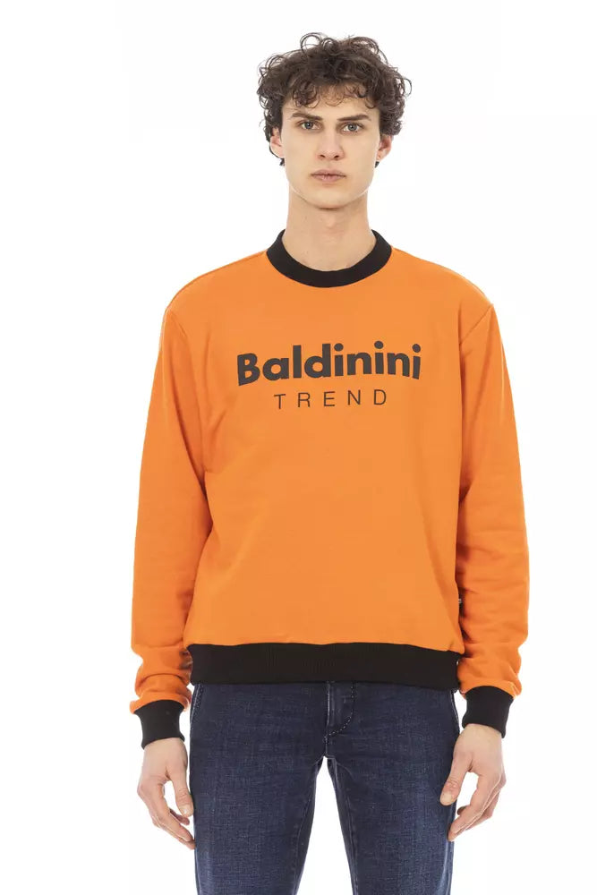Baldinini Trend Orange Cotton Men Sweater by Baldinini Trend