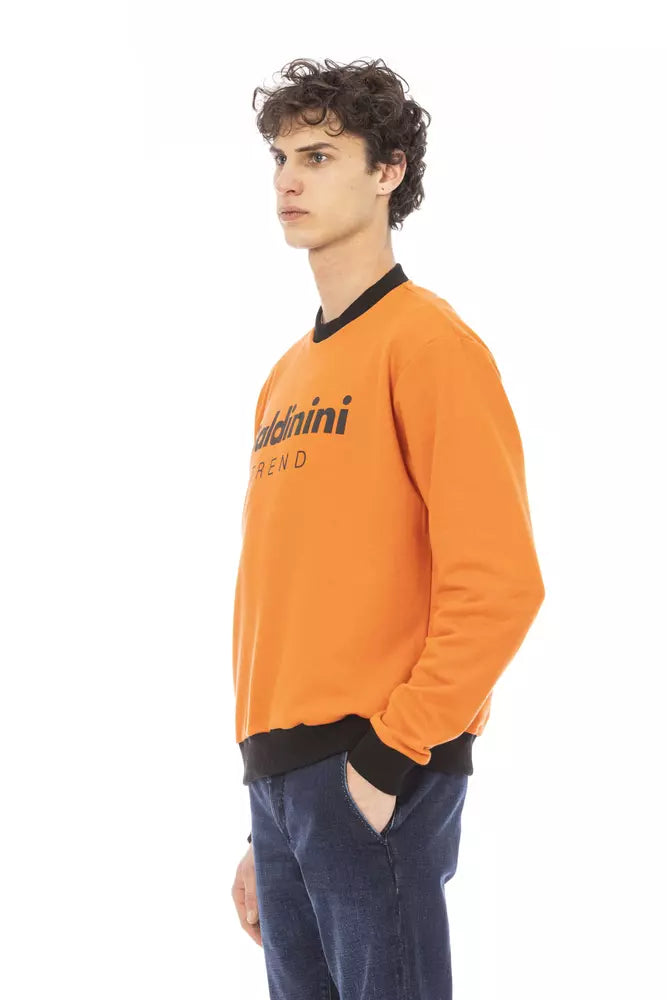 Baldinini Trend Orange Cotton Men Sweater by Baldinini Trend