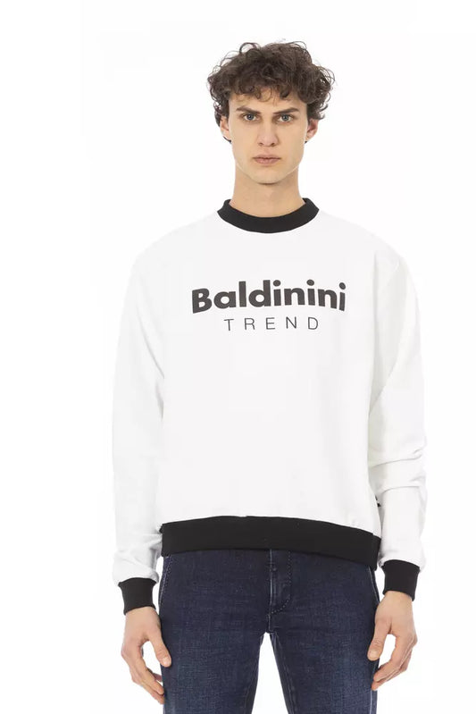 Baldinini Trend White Cotton Men Sweater by Baldinini Trend