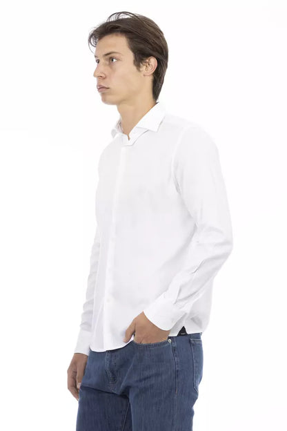 Baldinini Trend White Cotton Men Shirt by Baldinini Trend