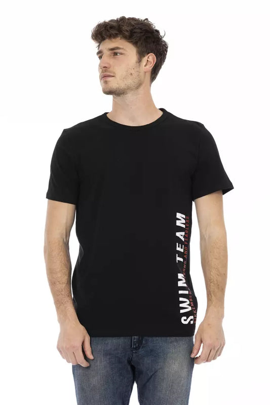 T-shirt homme en coton noir Bikkembergs