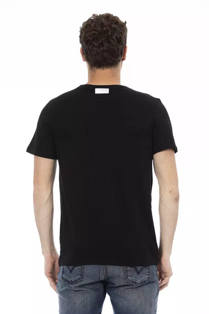 T-shirt homme en coton noir Bikkembergs