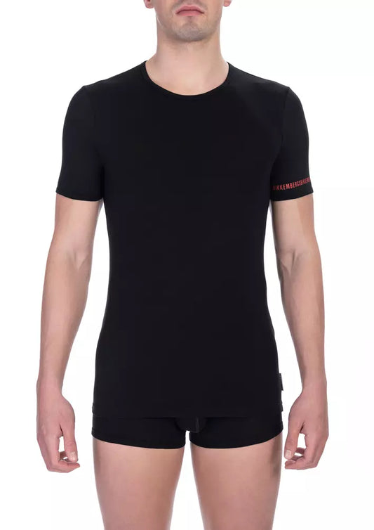 Lot de deux t-shirts Bikkembergs en coton noir pour homme