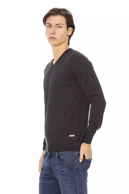 Baldinini Trend Gray Fabric Men Sweater by Baldinini Trend