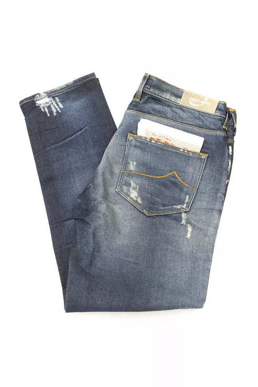 Jacob Cohen Blue Cotton Women's Jeans with Pony Skin Label by Jacob Cohen