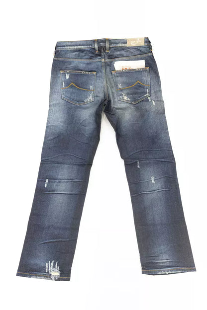 Jacob Cohen Blue Cotton Women's Jeans with Pony Skin Label by Jacob Cohen