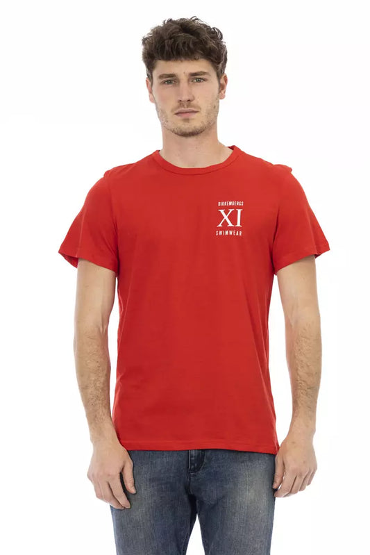 T-shirt Bikkembergs en coton rouge pour homme