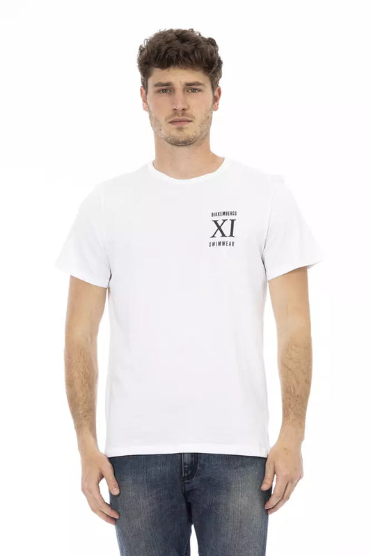 T-shirt homme en coton blanc Bikkembergs