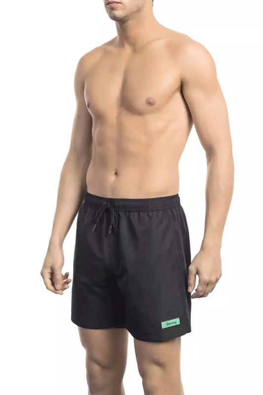 Short de bain Bikkembergs en polyester noir pour homme