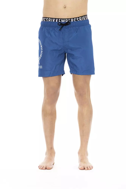 Short de bain homme Bikkembergs bleu en polyester