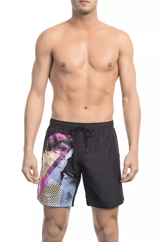 Short de bain Bikkembergs en polyester noir pour homme